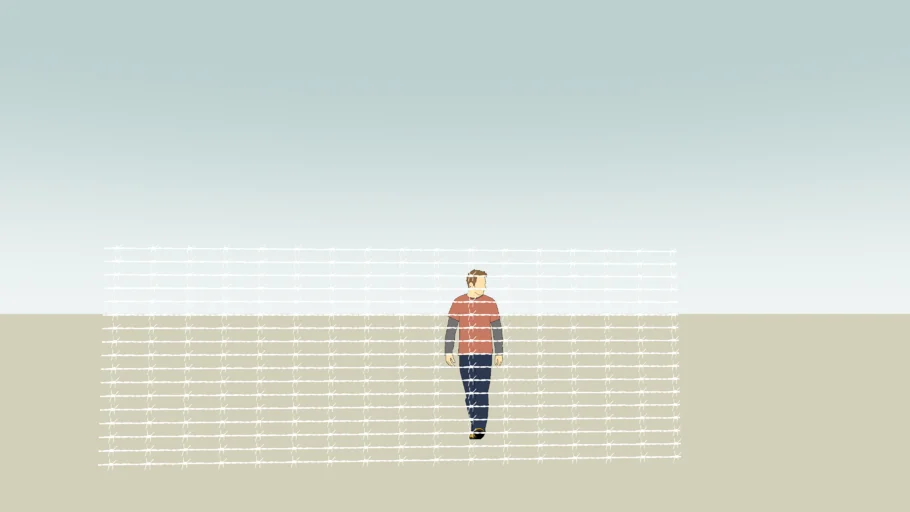 barbed wire material