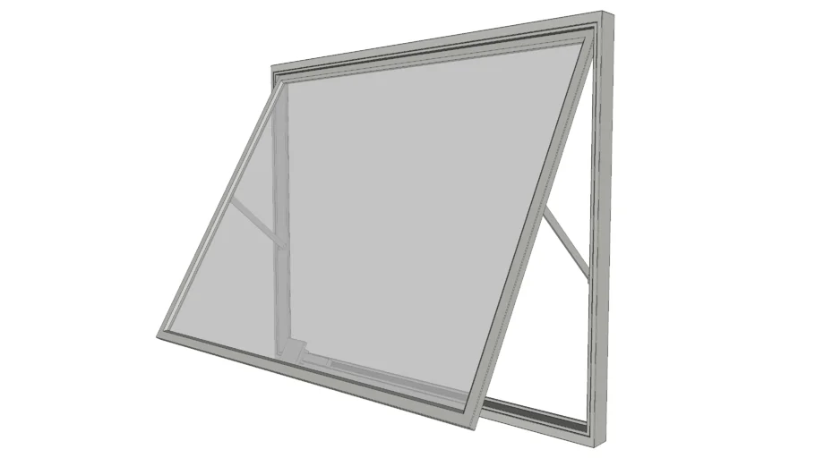 Janela Basculante de Alumínio e Vidro (0,60x0,50m)