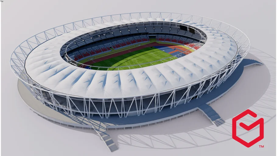National Athletics Centre Budapest Hungary 3D model