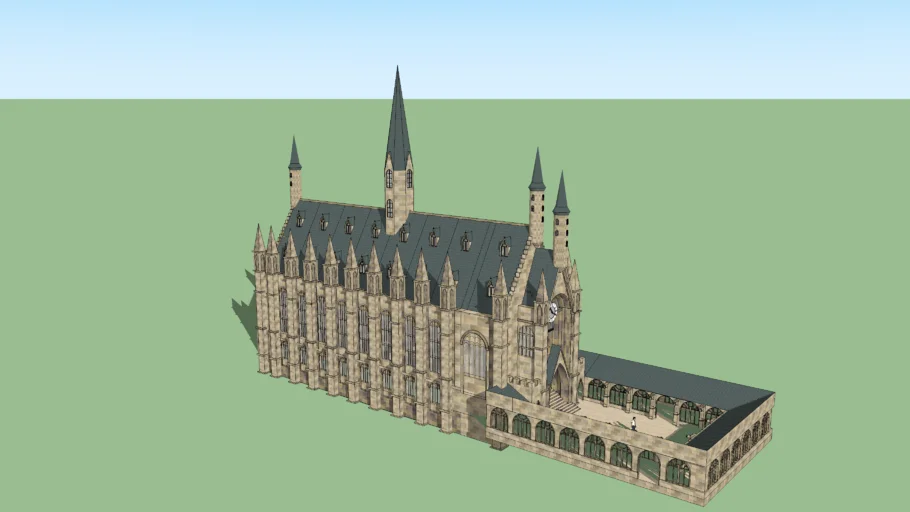 Hogwarts Part 1 great hall exterior and interior V2