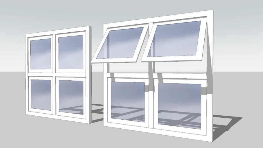 POWDER COATED WHITE AWNING WINDOW