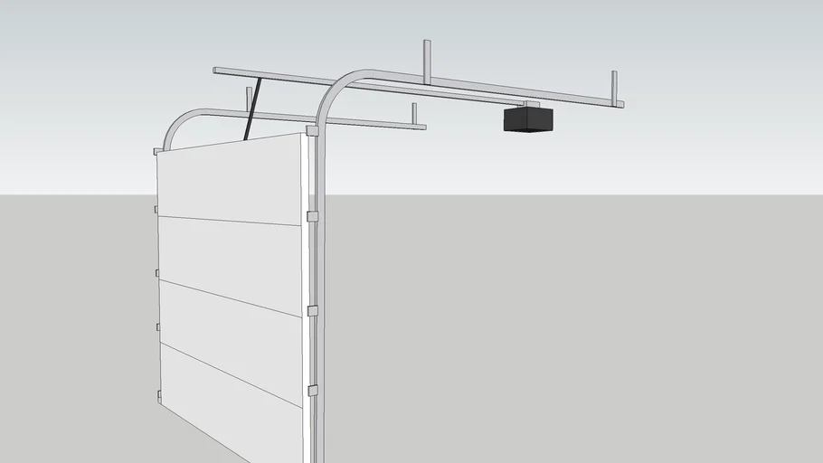 8x7 Simple Garage door, track,opener