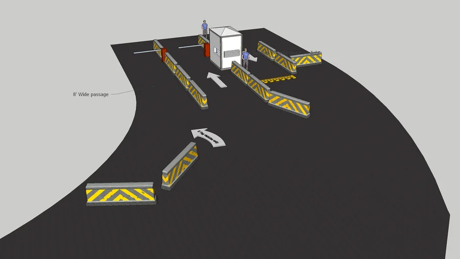 guard check point check post boom barrier housing society entrance