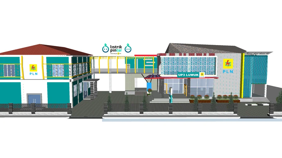 Kantor UP3 PLN Luwuk Model