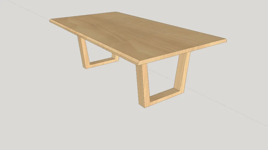 Modern minimalist maple wood dining table 