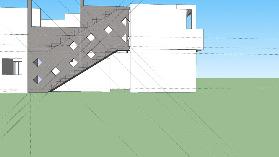 Projeto escada com bloco de vidro 5