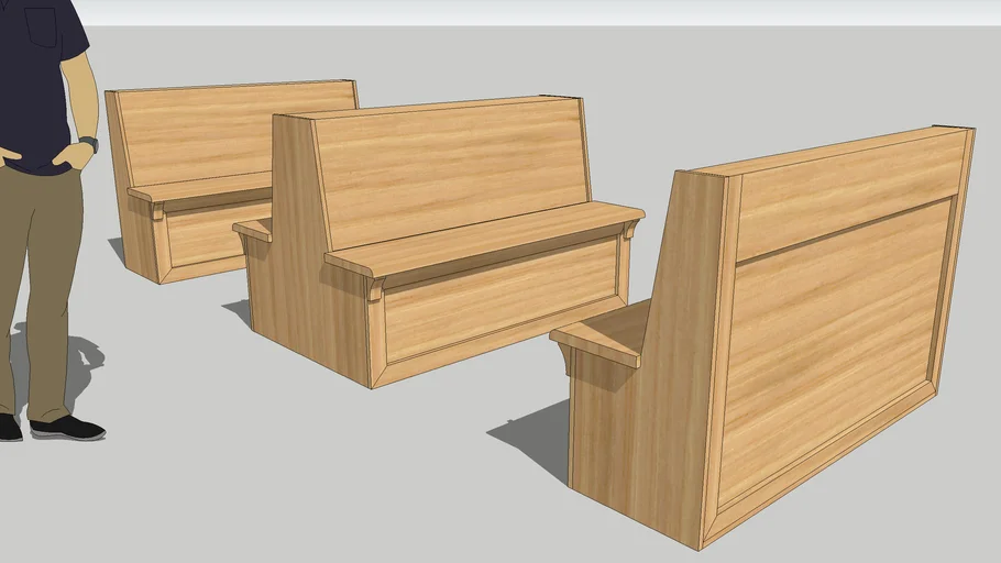 Restaurant Booth Seating - Wooden