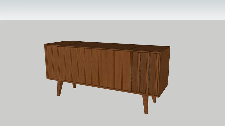 Danish Modern Hi Fi Console Stereo Credenza