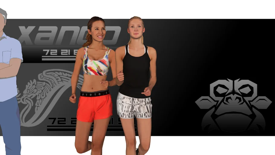 Persona mujer corriendo gym - xango3d