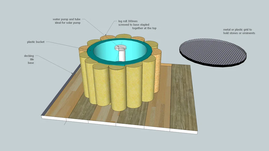 water feature or planter