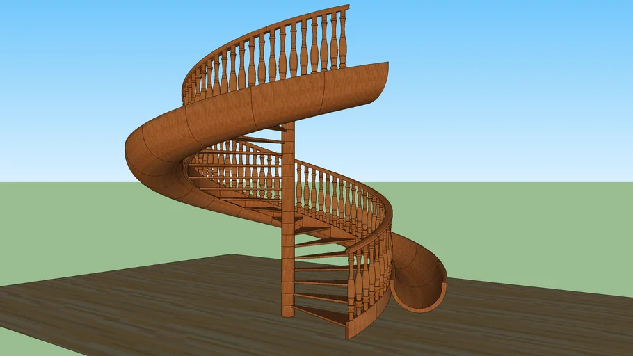 Spiral Stairs with Slide