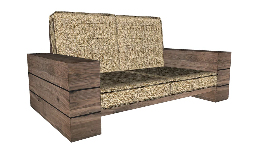 wooden sofa