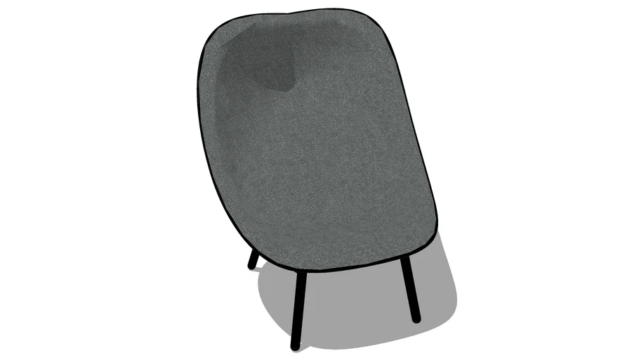 HAY Uchiwa Lounge Wood Base Non-Quilted