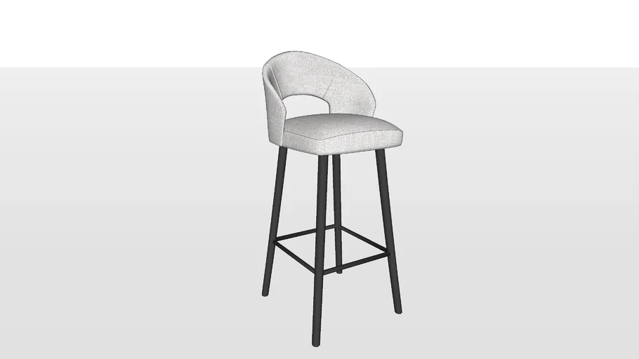 S4562 Barstool Savoy white boucle