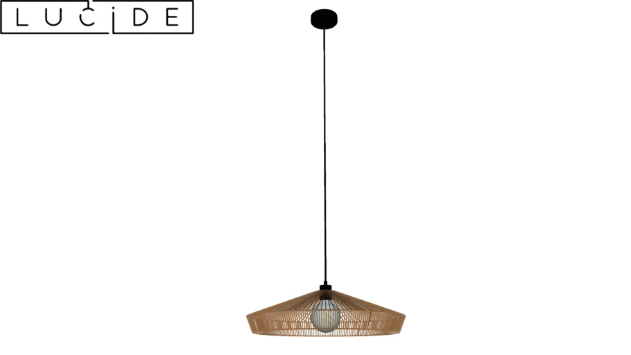 Lucide YUNKAI - Pendant light - Ø 50 cm - 1xE27 - Light wood
