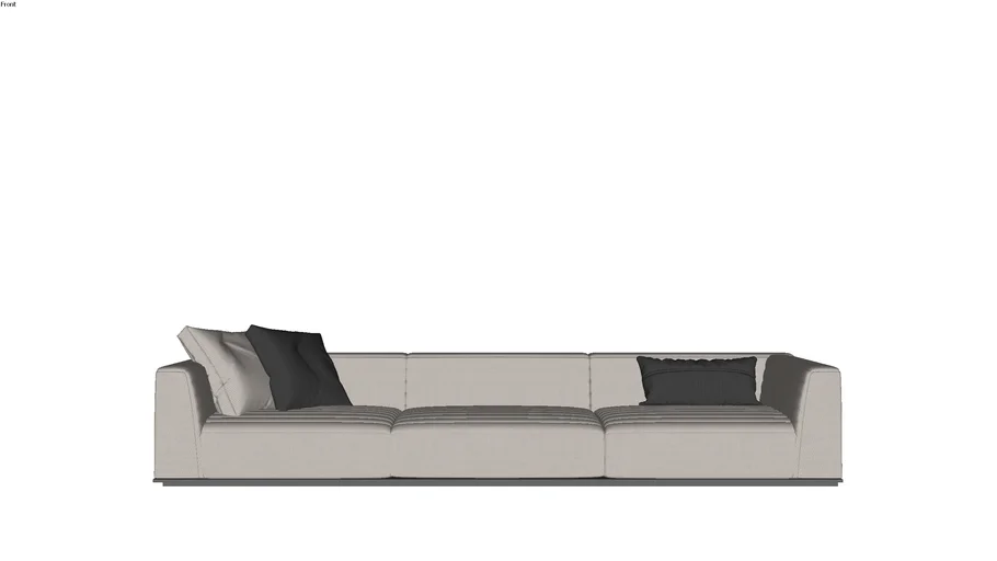 three-seat sofa   Kasen   Trois canapé 三人沙发  多人沙发