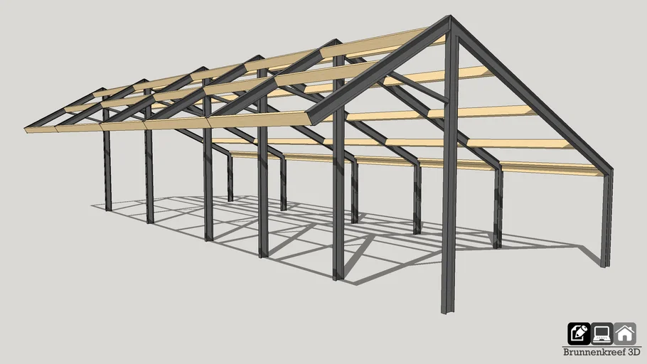Staalconstructie kapschuur