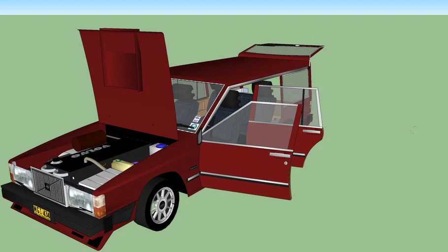 1982 VOLVO 760 GLE DARK RED WAGON