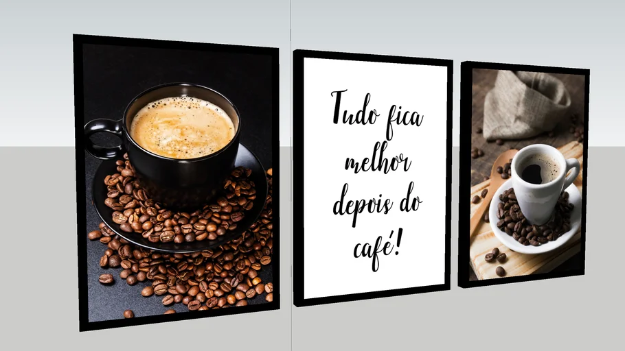 Kit Quadros Decorativos Café