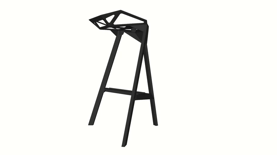 36. silla barra stool negra