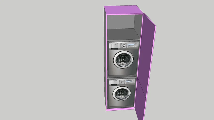 ARMOIRE Machine à Laver Seche Linge 70 par 65