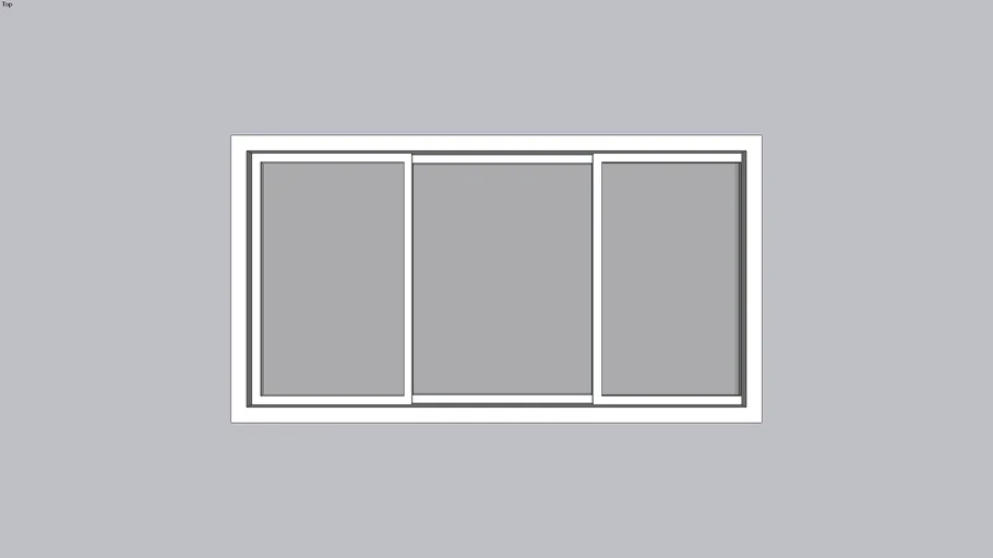 Window 3 panes 2 sliding