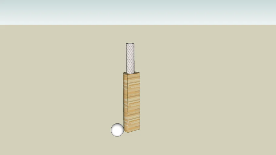 Cricket bat and ball