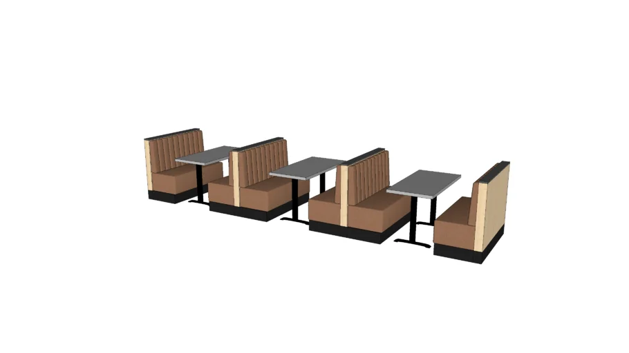 Booth Sofa Set with table and divider