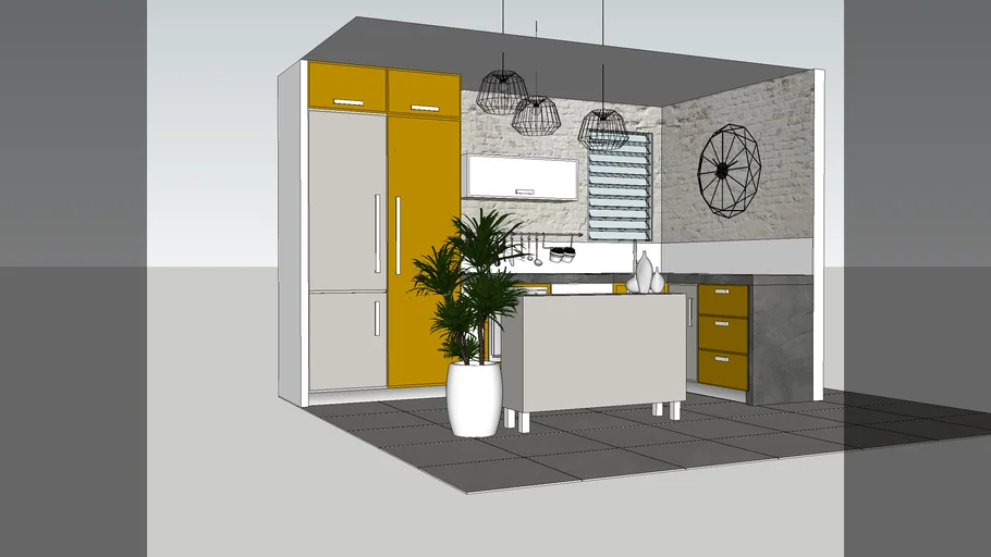 3D Kitchen Counter Model
