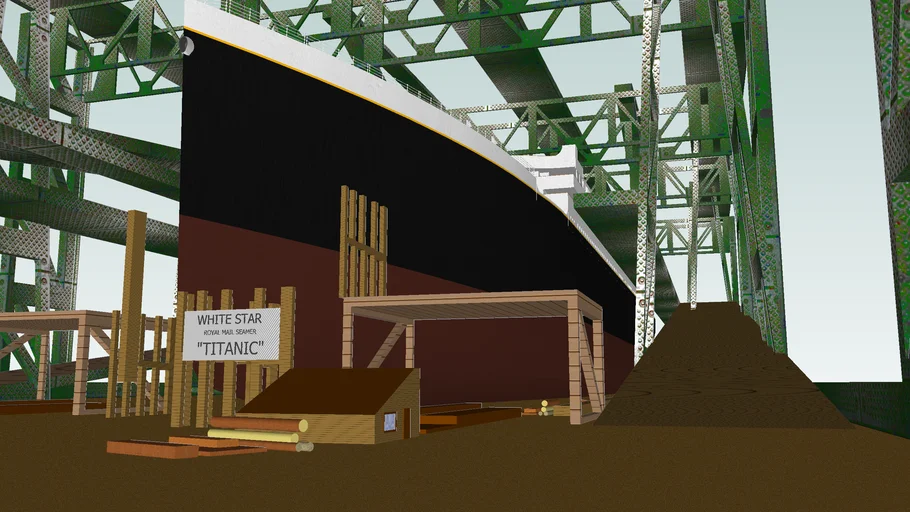 The Titanic in the H & W shipyard
