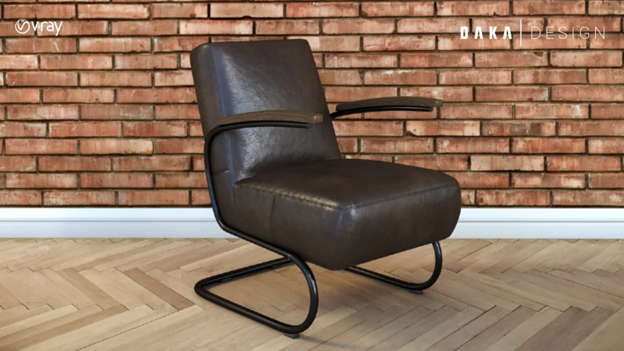Rustic Leather Armchair