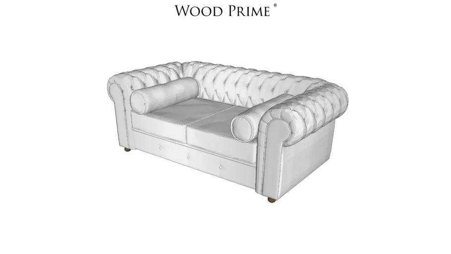 Sofá Chesterfield 2 Lugares - Wood Prime