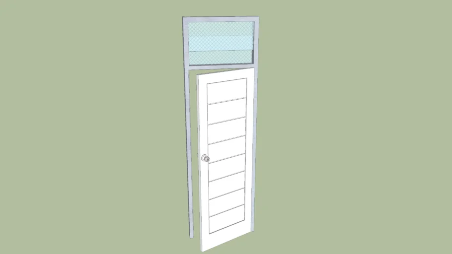 the bathroom door