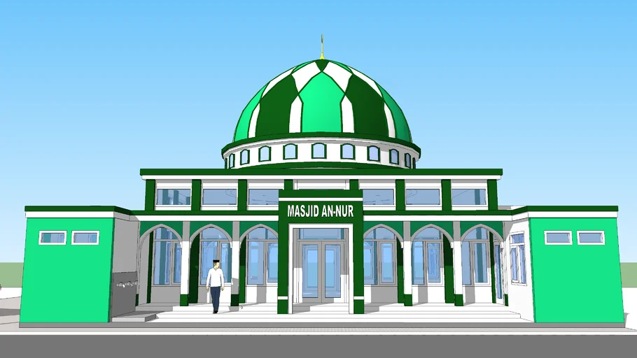 masjid kubah ukuran 18m x 17m