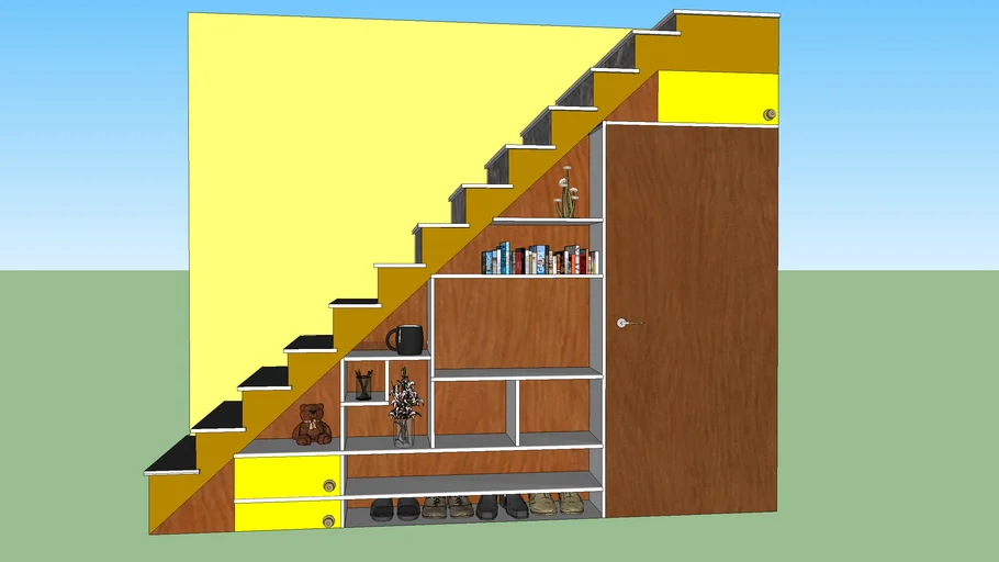 showcase under staircase