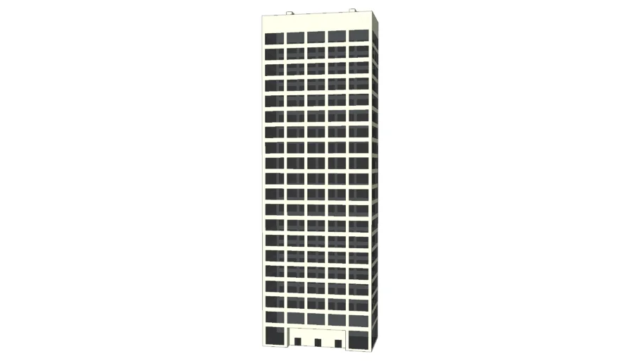 Glass skyscraper 300' tall