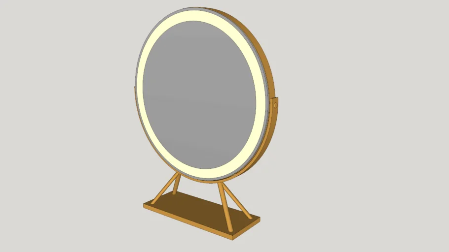 Espelho Redondo de bancada com iluminação / Round countertop mirror with lighting
