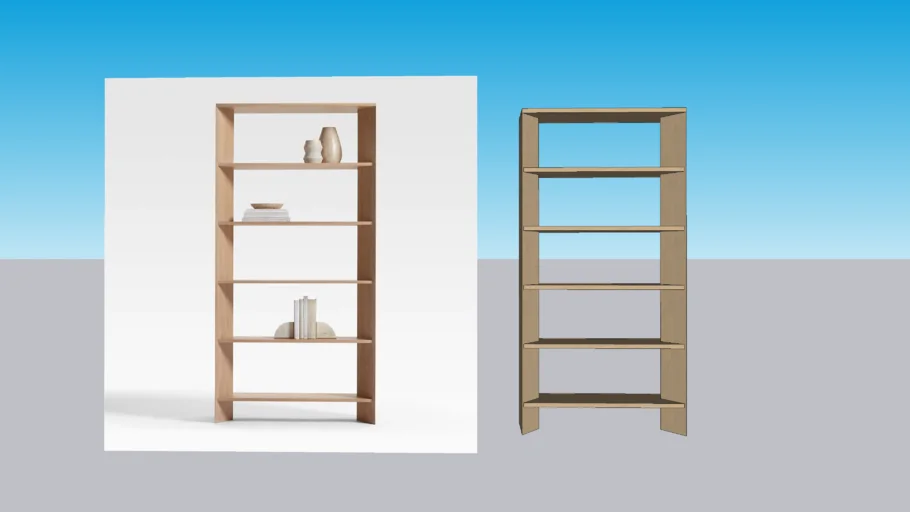 Terrazza Natural Oak 5-Shelf Storage Bookshelf - Crate & Barrel
