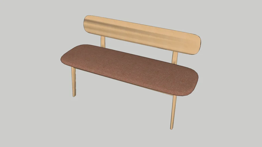 Upholstered Bench with seat back