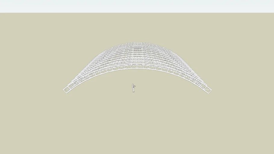 Arch truss roof skeleton