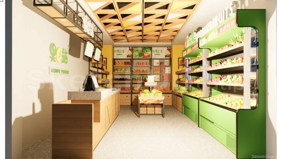 Fruit shop interior -192997