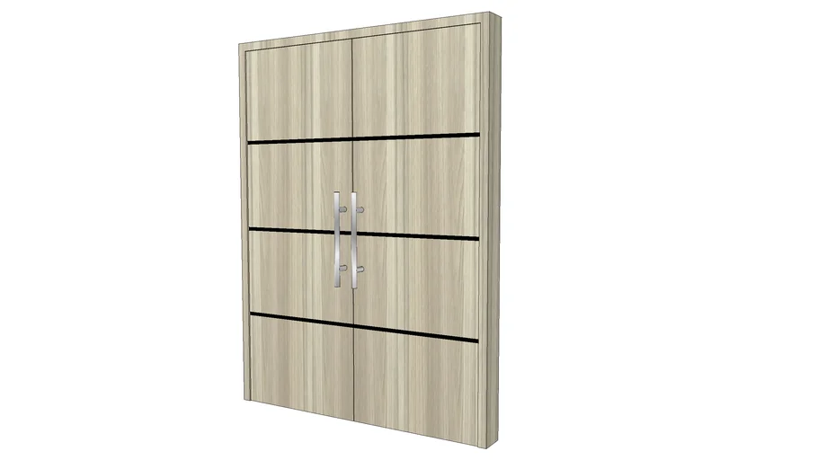 Wood Door Double #5 160 cm 