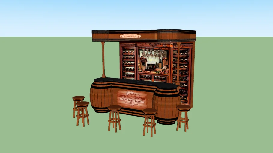 MUEBLE BAR, BARRIL,