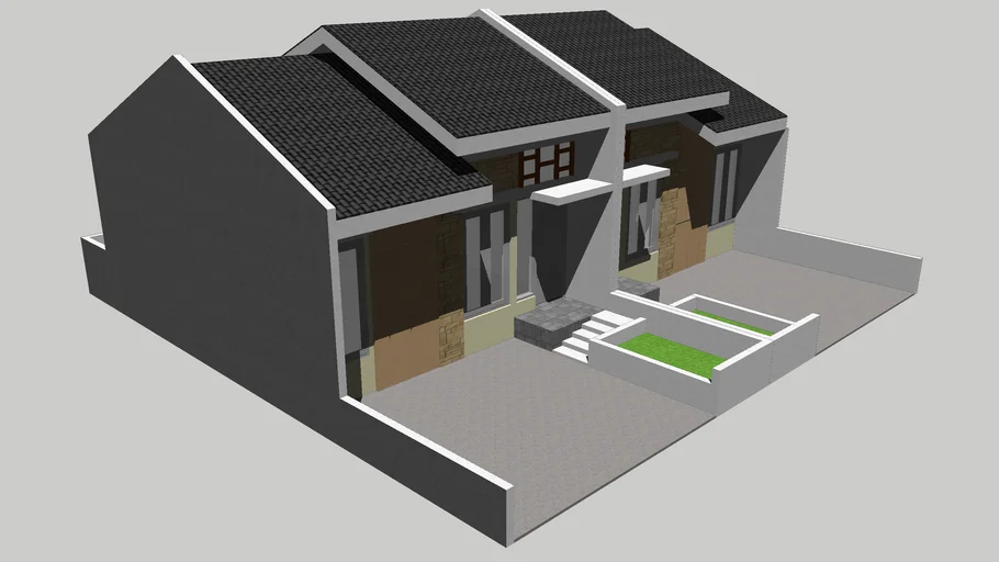 Rumah Modern Minimalis 1 Lantai Tipe 46/98