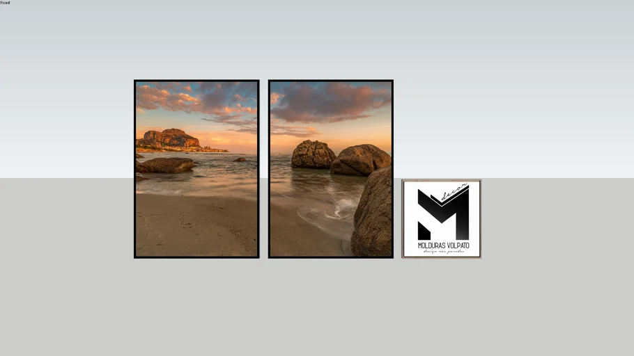QUADROS PRAIA EM TONS TERROSOS