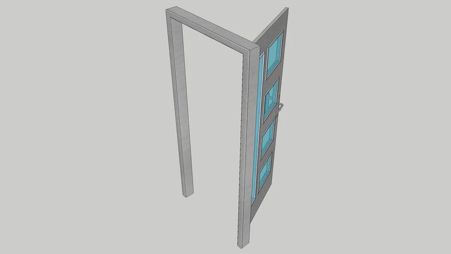 Puerta moderna de aluminio y cristal