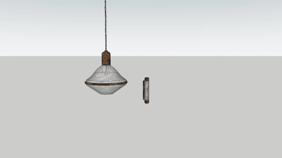 Vintage Pendant Light & Wall Lamp