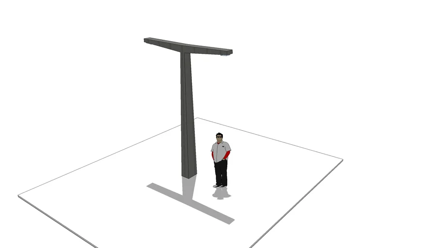 Poste de iluminação Simples para Praça