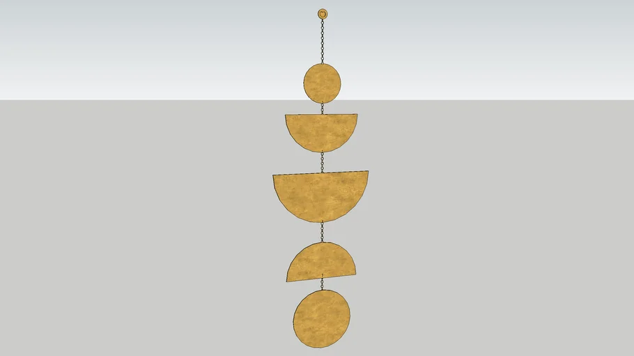 METAL DISC ABSTRACT WALL HANGING