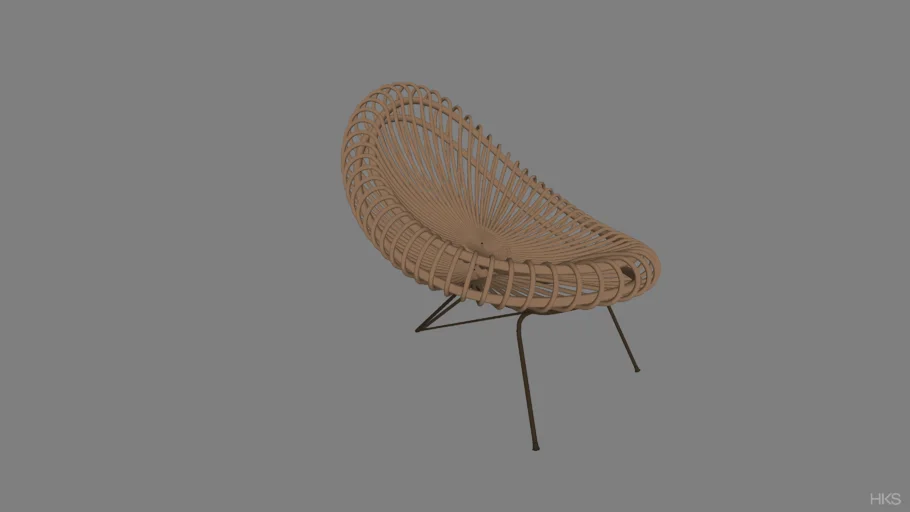 Janine Abraham & Dirk Jan Rol -1st Dibs - Wicker Lounge Chair